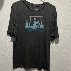 Travis Mathew L Shirt Golf Cart Beer Gray Short Sleeve